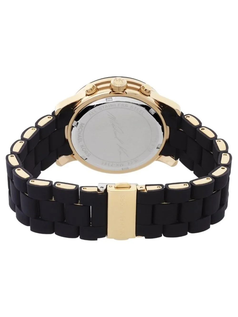 NWT Michael Kors Runway Chronograph Quartz Black Dial Ladies Watch